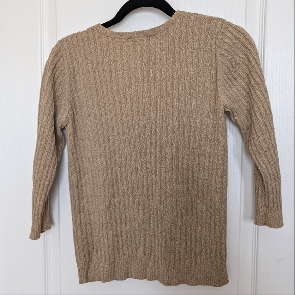 Karen Scott Beige Knit sweater - Picture 6 of 8